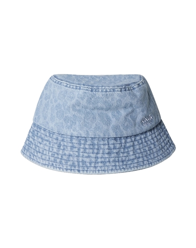 Lala Berlin - Hannah Printed Denim Bucket Hat - Washed Blue Leo